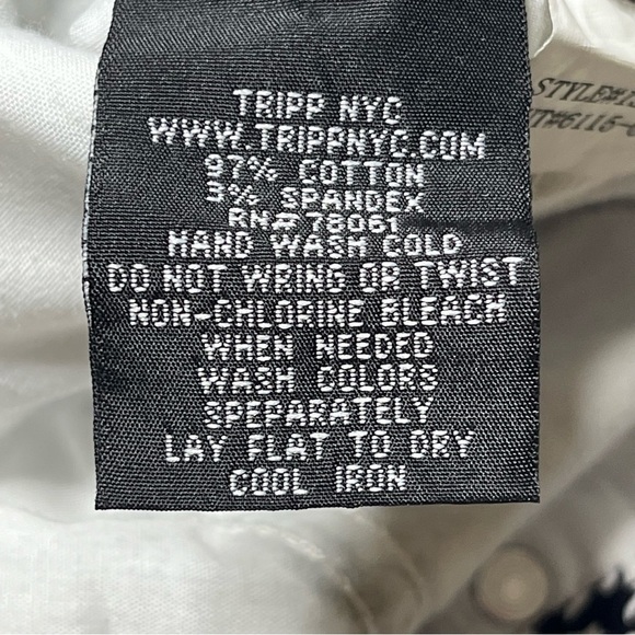 Tripp NYC Daang Goodman Houndstooth Skinny Pants Black & White 33x30 Size 9 - Picture 12 of 13